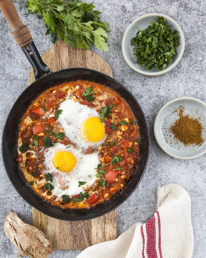 Shakshouka cu feta