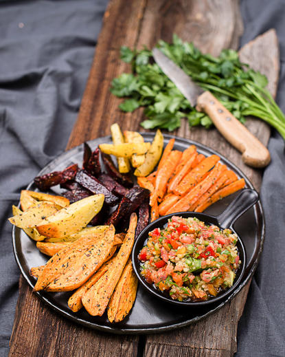 Legume wedges la grătar